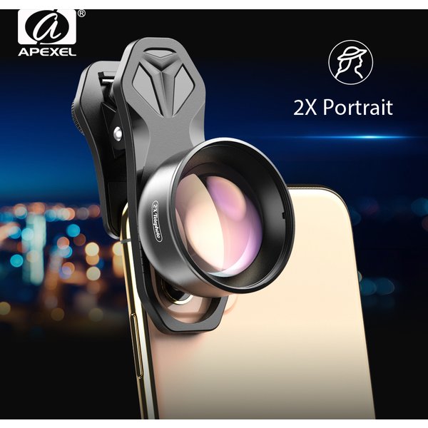 APEXEL 2X Portrait-Teleskopobjektiv, professioneller Telezoom + CPL-Sternfilter für iPhone, Samsung, alle Smartphones, Drop-Shipping