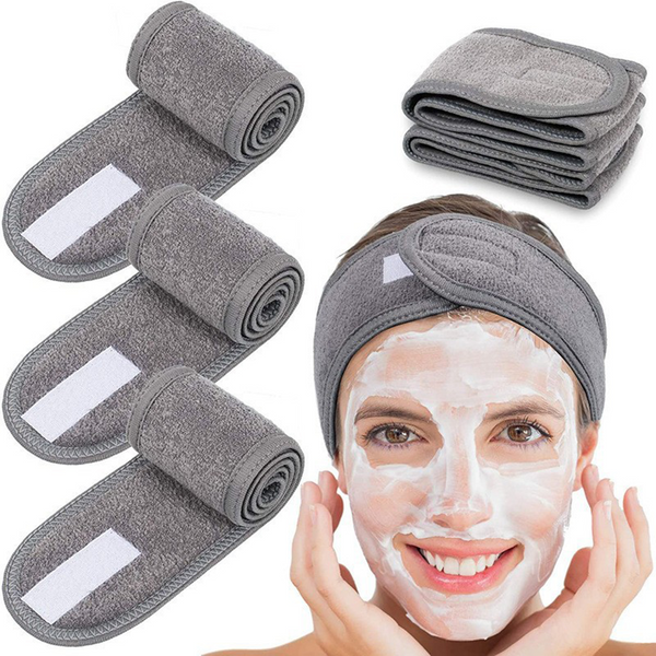 Frauen Einstellbare SPA Gesichts Stirnband Bad Make-Up Haarband Stirnbänder für Gesicht Waschen Weiche Frottee Haar Make-Up Zubehör
