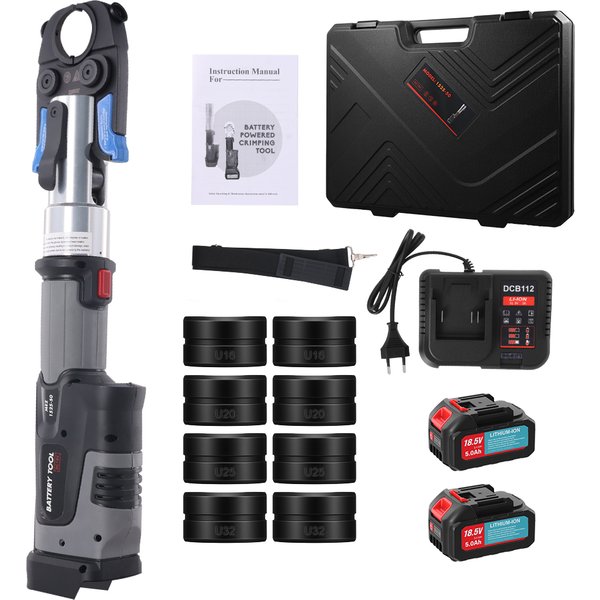 Kit d'outils de sertissage de tuyaux électriques Degreat avec 4 mâchoires de sertissage professionnelles, outil de sertissage professionnel pour tuyaux en cuivre et en acier inoxydable U16/20/25/32