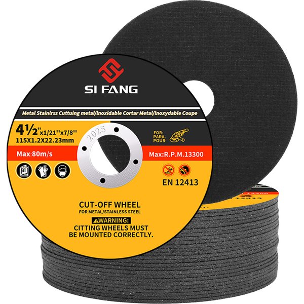 SIFANG Metall-Trennscheibe, 115 mm Harz-Schleifscheibe, Scheibe für Edelstahl, Eisen, Winkelschleifer, Schneiden von Kreissägen