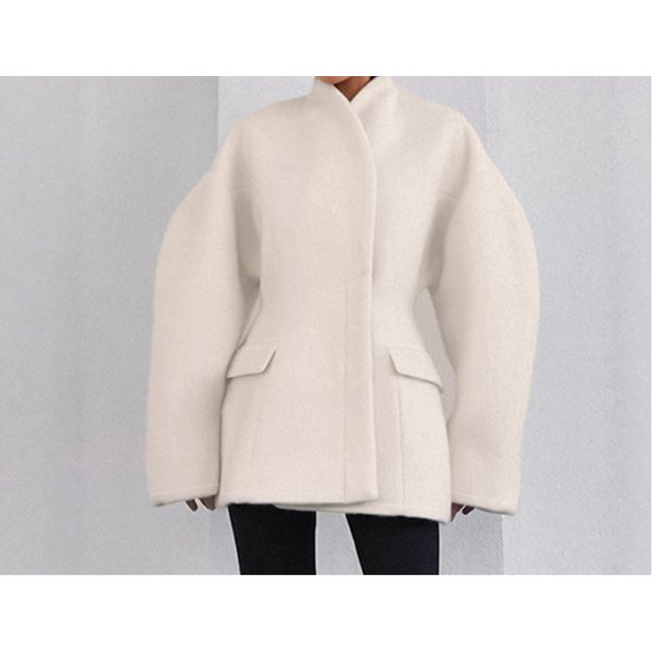 Modische Damenjacke 2026 Winter Design Loose Fit Stehkragen-Jacke Mittellang Damenoberbekleidung