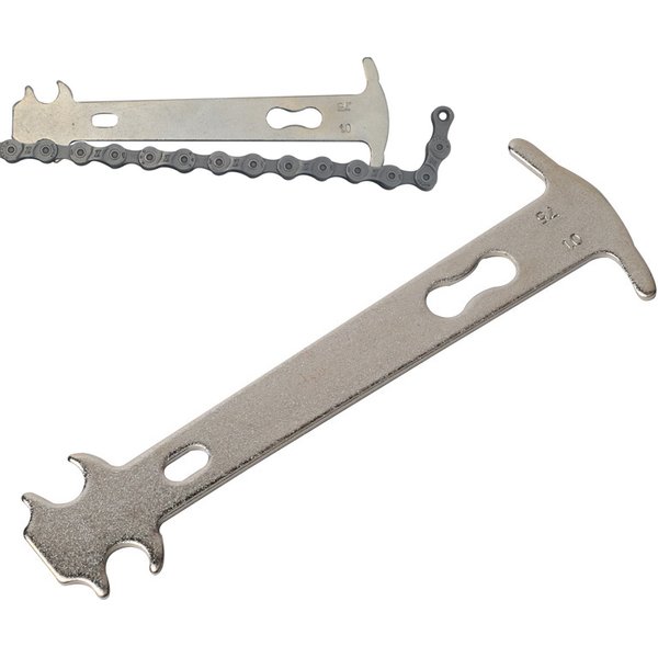 Indicateur d'usure de chaîne de vélo, vérificateur de chaîne, jauge, mesure, outil de réparation, règle pour vélo hybride de route et de montagne