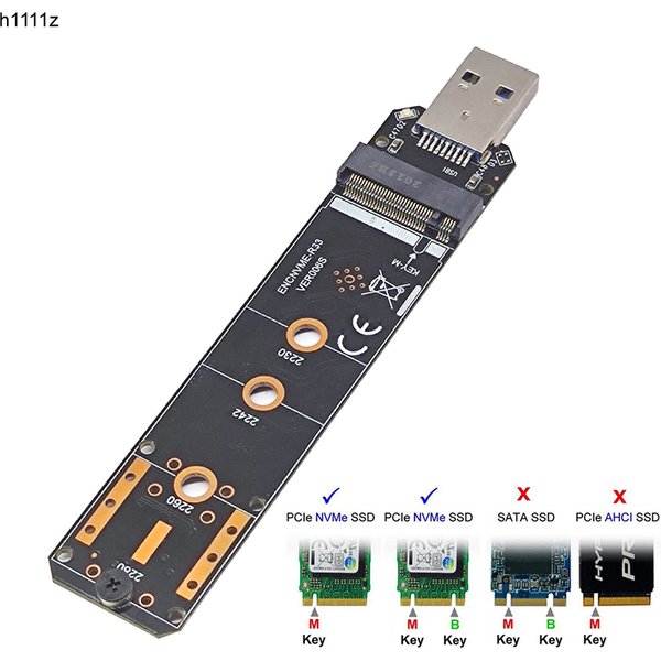 NVcloser-Adaptateur USB M.2 NVMe vers USB 3.1 SSD, 10Gbps, USB 3.1, Isabel 2 RTL9210, Puces pour Clé M2 NVMe 2230 2242 2260 2280 M.2 SSD