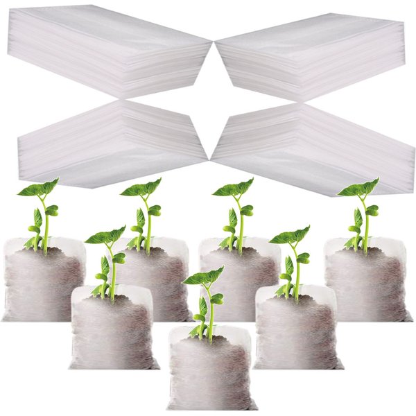 Sacs de culture en tissu non tissé biodégradable, 100 pièces, sacs de culture pour pépinières, semis de plantes, graines de Germination, conteneur ventilé de jardin