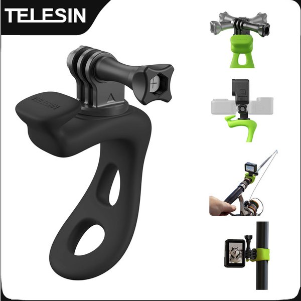 TELESIN Action Kamera Einstellbare Silikon Halterung Mini Flexible Halterung Für Gopro Insta360 DJI Action Kamera Zubehör