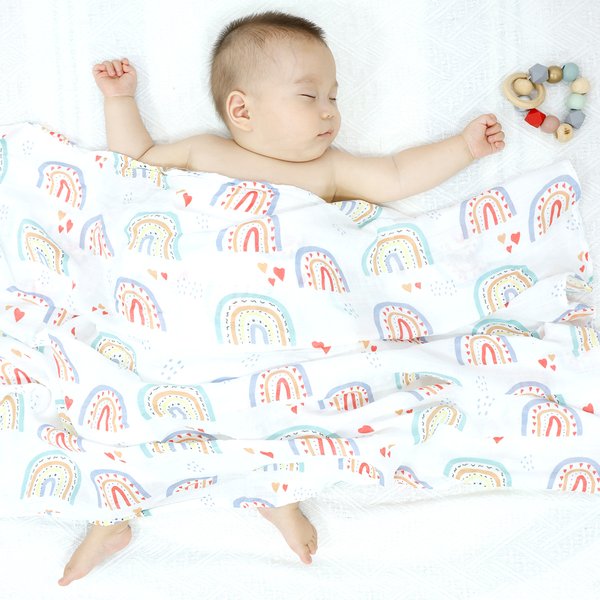 Happy flute Bambus Baumwolle Baby Musselin Wickel decke Neugeborene wickeln niedlichen Kinderwagen Abdeckung Still handtuch 120*110cm