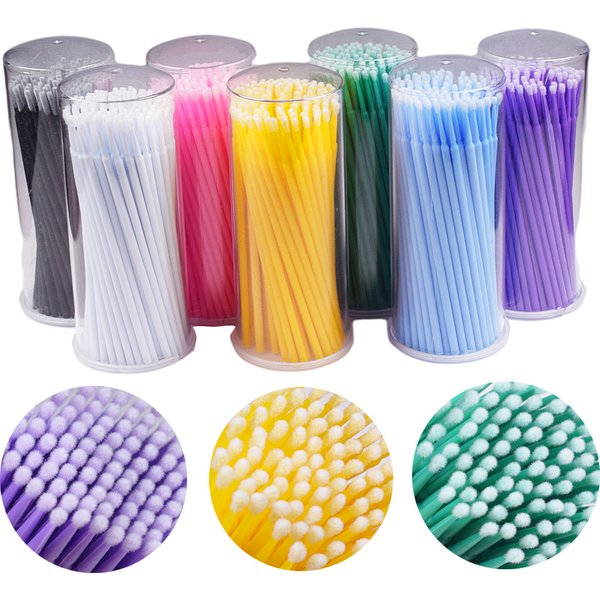 100Pcs/pack Durable Micro Disposable micro brush Individual Lash Removing Tools Swab Micro brushes Eyelash Extension Tools