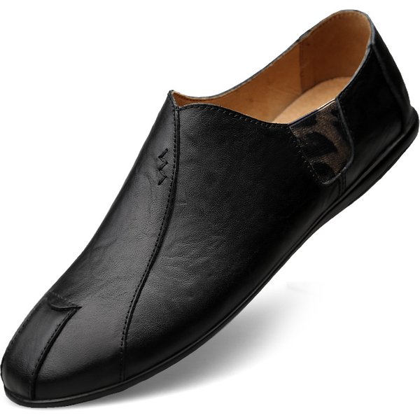 Genuine Leather Men Casual Shoes Luxury Brand Soft Mens Loafers Breathable Moccasins Slip on Lazy Driving Shoes Plus Size 38-47
