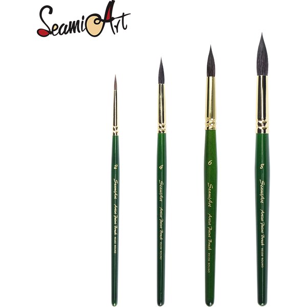 SeamiArt 1pc Zobel Eichhörnchen Nylon Haar Pinsel Aquarell Pinsel Für Professionelle Kunst Malerei Versorgung Tier Haar Liebhaber