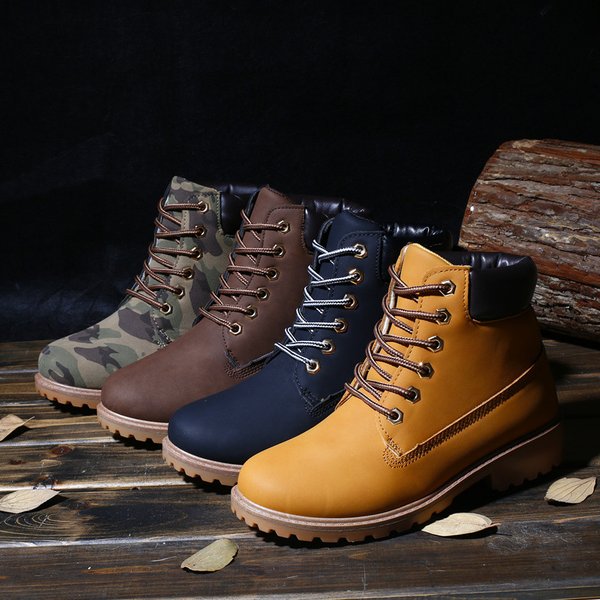 Automne hiver femmes bottes bottine pour femmes unisexe classique à lacets bout rond femme chaussures De plein air grande taille Zapatos De Mujer