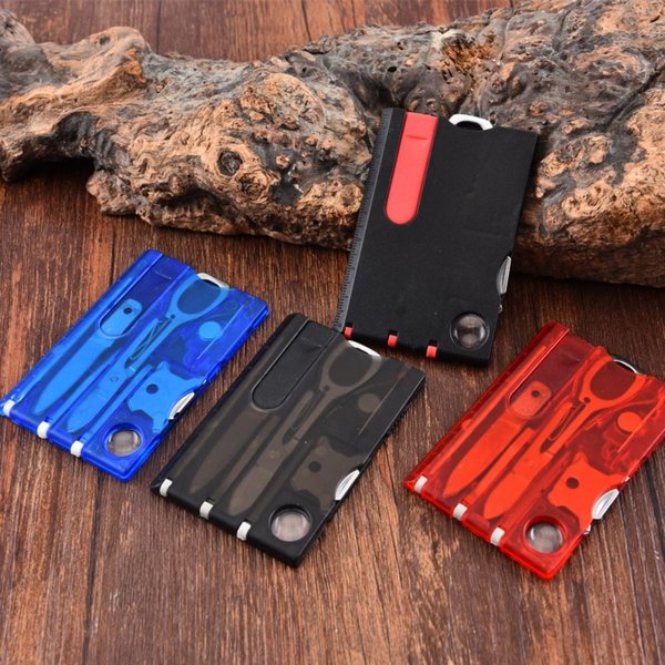 Outil multifonction d'extérieur Ultra fin 12 en 1, outil multifonction de poche, Type de carte, outils d'urgence extérieurs polyvalents