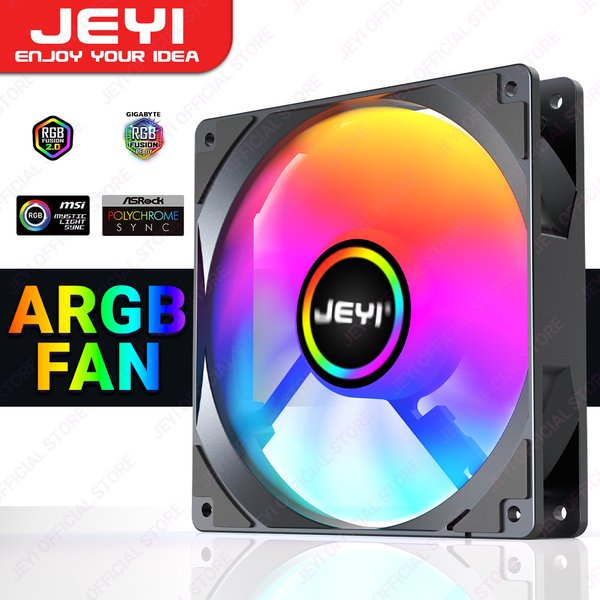 Jeyi 120mm pc argb lüfter aura sync rgb computer lüfter ultra leiser kühlkörper ventil ador mit 4pin pwm und 5v 3pin argb port