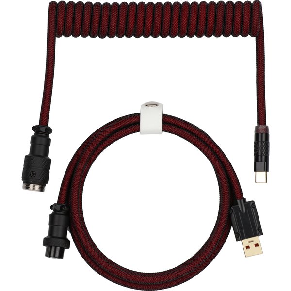 EPOMAKER Mix Pro Spiralkabel 1,5 m langes doppelt ummanteltes Kabel für mechanische Tastatur mit abnehmbarem 4-poligem Pilotenanschluss
