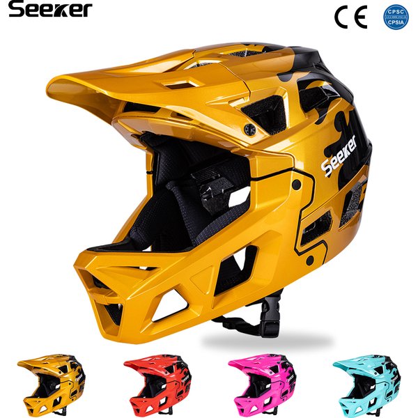 SEEKER Fahrradhelm, Renn-, Downhill-, Mountainbike- und Straßenhelm, einteiliger, vollständig abdeckender Offroad-Integralhelm