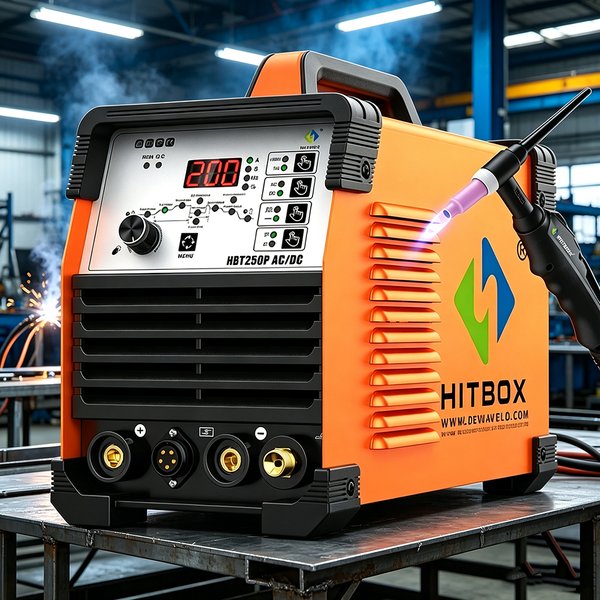 HITBOX HBT250P AC/DC TIG-Schweißgerät Aluminium-Puls-Inverter-Schweißmaschine Stick MMA ARC HF TIG 2T/4T Argon Edelstahl Kupfer 220V