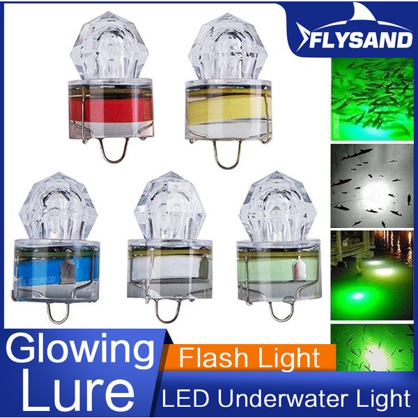 FLYSAND-Lampe de pêche LED en forme de diamant sous-marine, flash attirant la pêche au calmar, outils de leurre