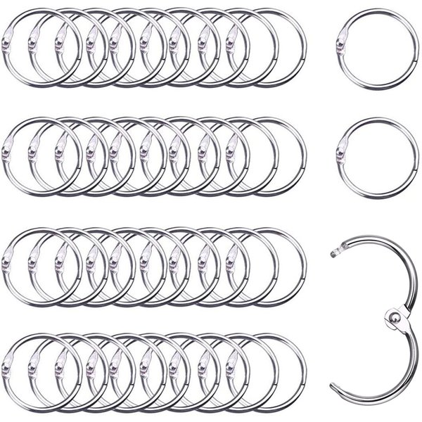 10pcs Metal Ring Binder 15mm Key Ring Loose-leaf Albums Ring