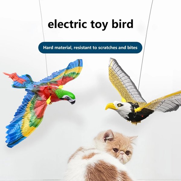 Jouet de Simulation d'oiseau pour chat, porte suspendue amusante, corde à gratter automatique, bâton d'aigle, jouet interactif, fournitures pour chat