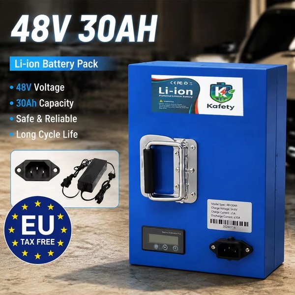 48V 30AH 18650 Lithium-Akku mit großer Kapazität, wiederaufladbarer Hochleistungsakku, geeignet für 250W-2000W Elektromotoren von Mountainbikes und Offroad-Fahrrädern.