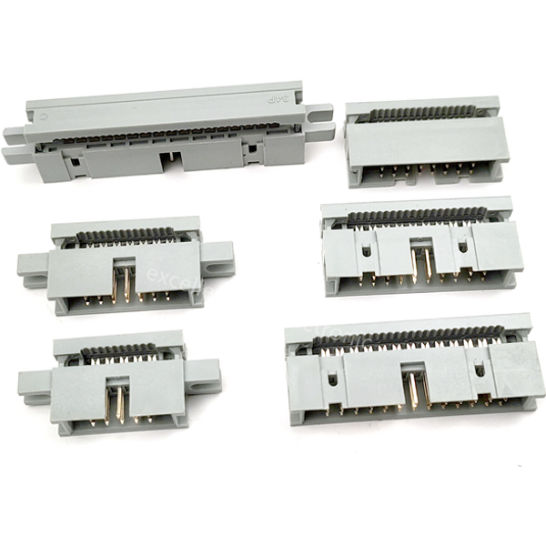 Connecteur mâle de Type IDC 2.54MM, 5 pièces, 10/14/16/18/20/30/34/40/50 broches pour câble plat à pas de 1.27mm