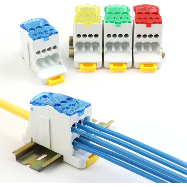 Elektryczna dzielona listwa zaciskowa na szynę Din Skrzynka przyłączeniowa Przewód zasilający Złącze elektryczne UKK80A 125A 160A
