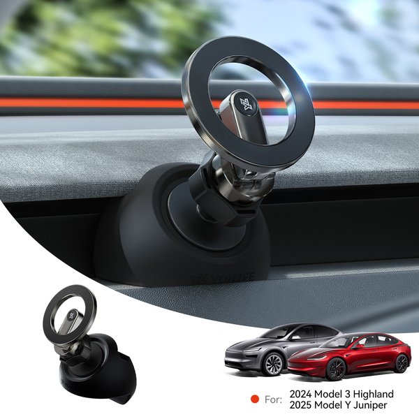 Support magnétique pour téléphone de voiture YZ pour Tesla Model 3 Y/YL Highland Juniper, rotation à 360 degrés, support métallique pour tous les téléphones