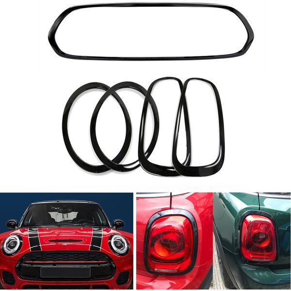 Cadre de calandre pour capot de pare-chocs supérieur, garniture de feu avant et arrière, lunette de phare pour Mini Cooper S F55 F56 F57 2014 – 2021