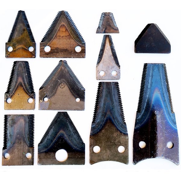 10 lames de coupe pour débroussailleuse, lames de broyeur d'herbe, lames triangulaires dentelées, lames dentelées à double tranchant pour moissonneuse