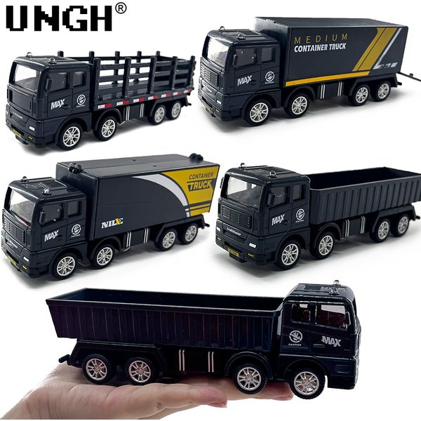 UNGH Simulation Transporter Container LKW Fracht Fahrzeug Kinder Kinder Zurückziehen Auto Modell Pädagogisches Spielzeug für Jungen Spiel Geschenk