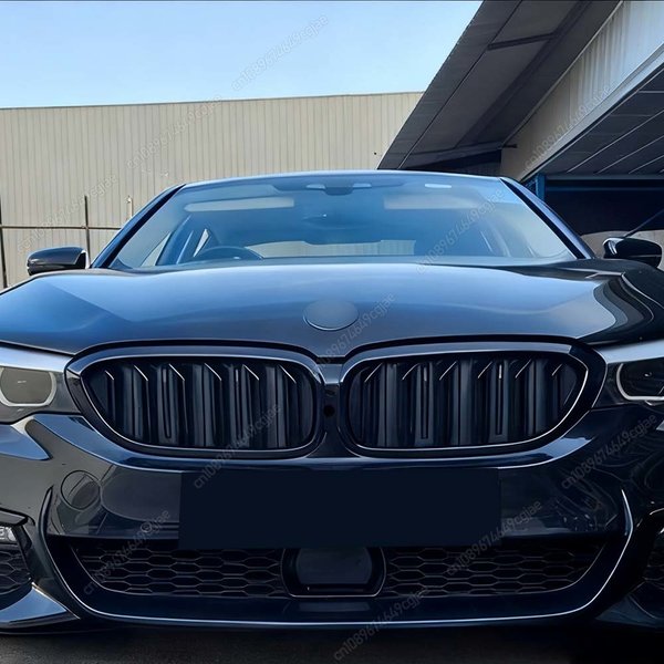 Car Front Bumper Kidney Grill Double Slat Grille Body Kits ABS Gloss Black For BMW 5 Series G30 G31 G38 520i 530i 540i 2017-2020