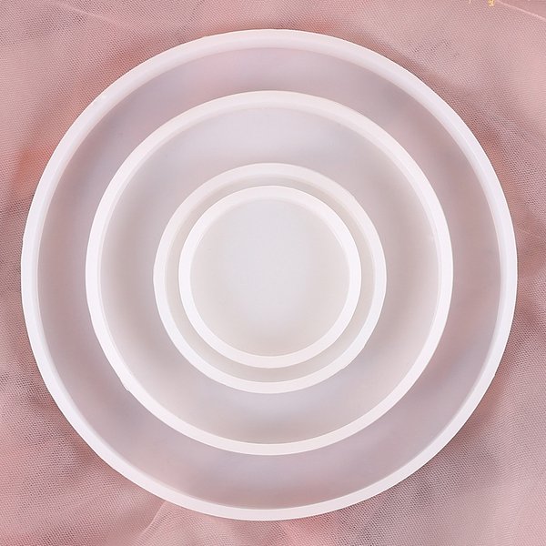 Moule en silicone rond pour coupelles de Petri Fluid Artst, pour la fabrication de sous-verres ronds, fournitures d'art en résine époxy, créez vos propres sous-verres, moules en résine époxy