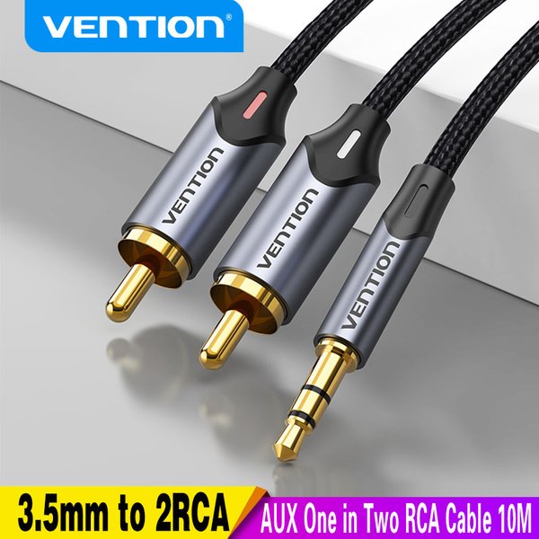 Vention RCA-Kabel 3,5 mm auf 2 RCA-Splitter RCA-Buchse 3,5 Kabel RCA-Audiokabel für Smartphone-Verstärker Heimkino AUX-Kabel RCA