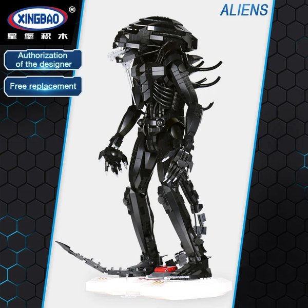 Klemmbausteine Filmmonster-Figuren-Bausteine-Set, Sci-Fi-Weltraum-Kreatur-Alien-ET-Montage-Baustein-Modellbausatz, Jungen-Spielzeug, Erwachsenen- und Kinder-Sammlung, DIY-Geschenk, 2020 Teile