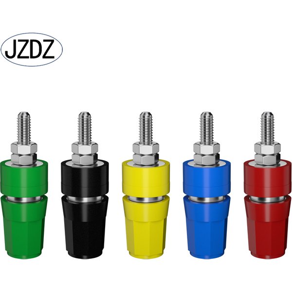 JZDZ-Gels d'écrou de poteau de liaison de prise, connecteur électrique Jack, pièces de borne de bricolage, dividende, 4mm, 5 pièces, 50010
