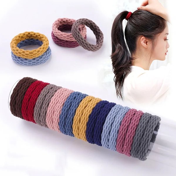 20 Stück Frauen Mädchen einfache grundlegende elastische Haar bänder Krawatten Scrunchie Pferdes chwanz Halter Gummibänder Mode Stirnband Haarschmuck