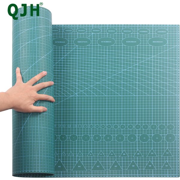 QJHA1 Tapis de découpe en PVC auto-guérison double face pour planche d'artisanat du cuir, grand tapis de protection de bureau 90x60cm Gif de fête des pères