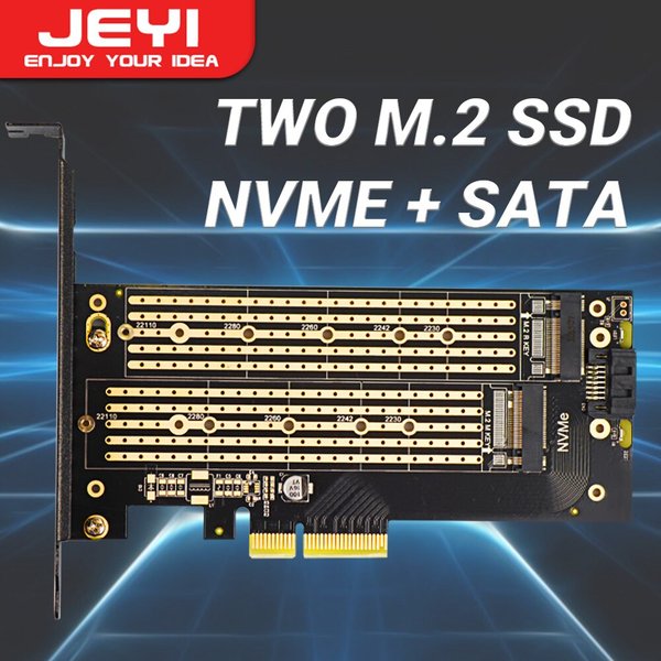 Guitare YI Tourists-Adaptateur M.2 PCIE 4.0, pour SSD NVMe/NGFF, NVcloser (clé M) et SATA (clé B) SSD vers PCIe Tage X8 X16, fente pour ordinateur de bureau SK6
