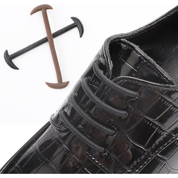 12 Pcs No Tie Shoelaces Silicone Elastic Shoe Laces Suitable For Men's And Women's Casual Leather Shoes Rubber Shoelace