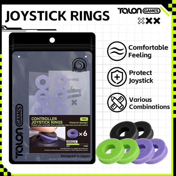 6 Stück TALONGAMES Controller-Joystick-Ringe, kompatibel mit XBOX / PS5 / PS4 Joystick-Schutz, Schwammring, Assistant-Ring