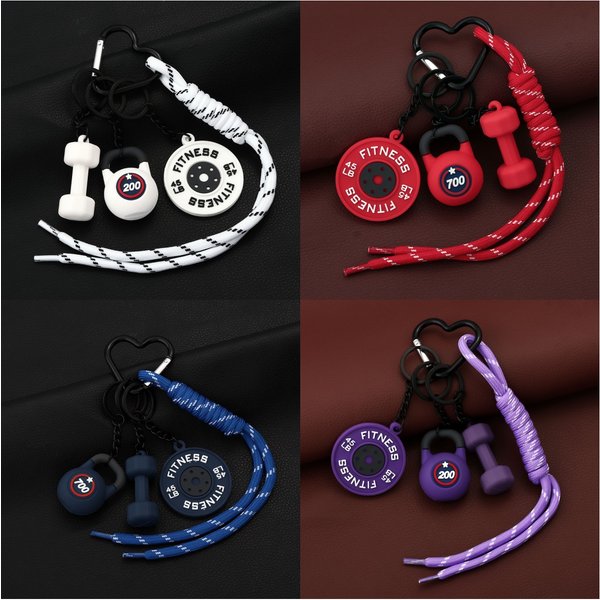 3DMini haltère Fitness bouilloire porte-clés pour femmes hommes mode sac pendentif passionné de Fitness athlète sac voiture clé décoration cadeau