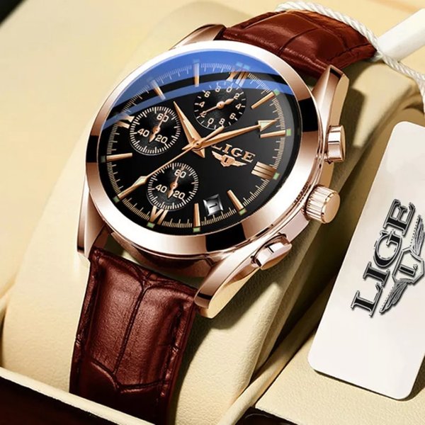 Herren uhren Top-Marke Luxus Militär Quarzuhr Mann Premium Leder wasserdicht Sport Chronograph Uhr Herren uhr