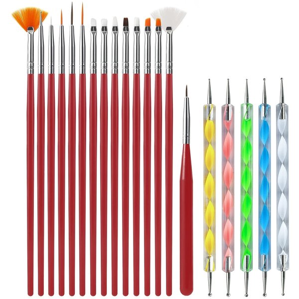 Nail Brushes Set Professional Nail Supplies For Acrylic UV Gel Drawing Dotting Manicure Nail Art Design Tools Makeup Accessorie
