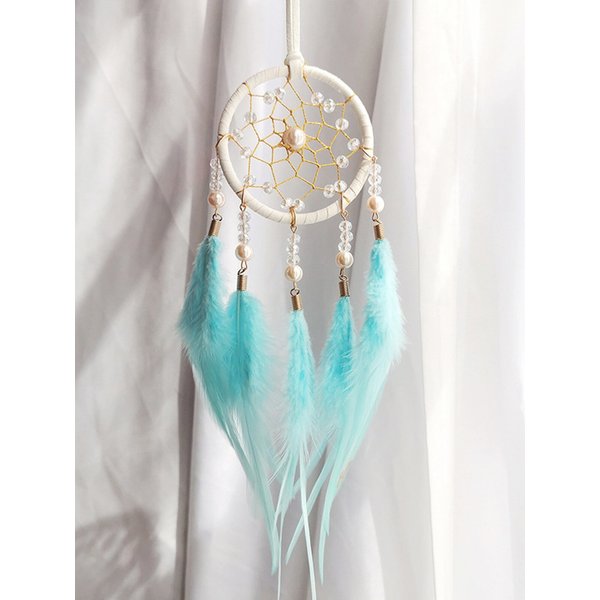 Pendentif de voiture créatif tissé à la main, attrape-rêves, carillon éolien en plumes, cadeau de saint-valentin, ornements suspendus pour chambre à coucher, décoration de la maison