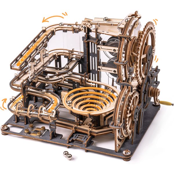 ROKR Marmor Nachtstadt 3D Holzpuzzle-Spiel Montage-Wasserradmodell Spielzeug für Erwachsene Geburtstagsgeschenk