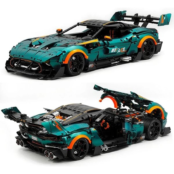 3794-teiliges Technisches RC Vulcan Fire God Supersportwagen-Bausteinset im Maßstab 1:8, City-Speed-Sportwagen-Rennfahrzeug-Modellbausatz, DIY-Montagespielzeug für Erwachsene, Weihnachtsgeschenk,