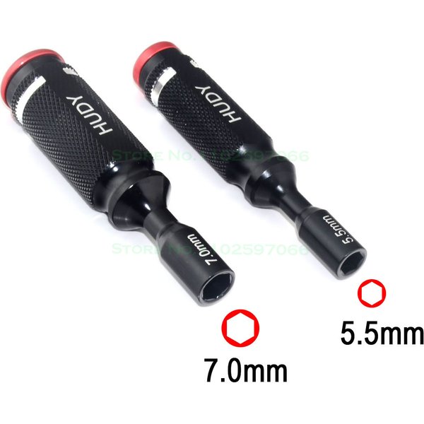 HUDY – tournevis hexagonal, tournevis hexagonal 5.5mm 7.0mm, Kit d'outils de réparation pour RC quadrirotor hélicoptère voiture course Drone bateau