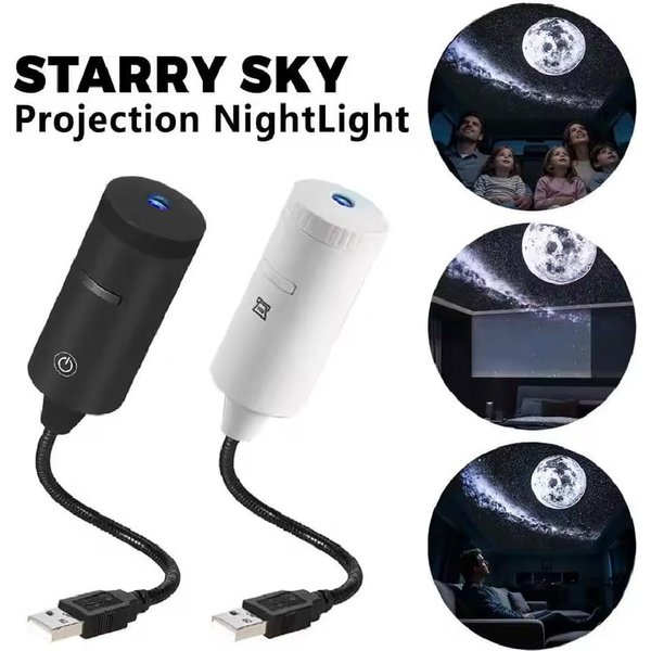 Lampe projecteur d'ambiance Galaxy, Plug and Play, motifs modifiables polyvalents et flexible pour la décoration de la maison, du bureau et de la voiture