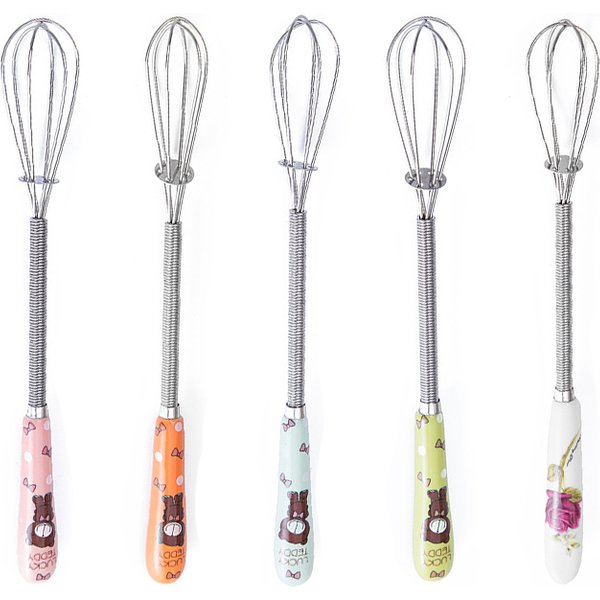 Mini Stainless Steel Hand Blender Spiral Wire Whisk Mixer For Bake Cooking Tools Egg Beater Kitchen Gadgets frother kitchen item