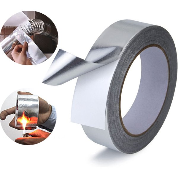 20M Aluminum Foil Tape For Sealing and Patching Hot and Cold HVAC Ducts Pipes Insulation Home and Commercial Heat Reflective