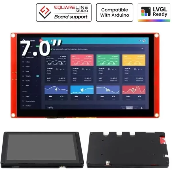 CrowPanel 7.0" HMI ESP32 Display 800x480 7 inch RGB TFT LCD Touch Screen Compatible with Arduino/LVGL/ PlatformIO/Micropython